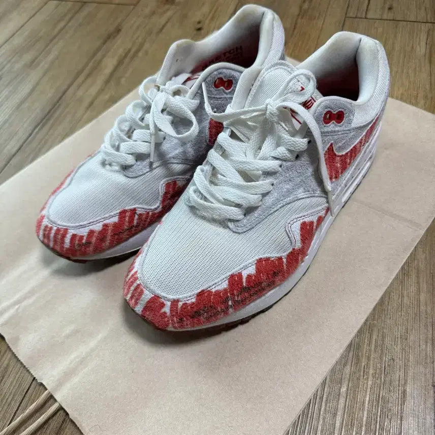 [BUNJANG] Nike Air Max 1 Tinker Sketch White/Red / 나이키 에어맥스1 팅커벨 스케치 (화이트/레드)