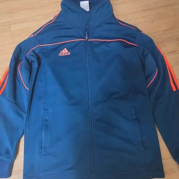 [BUNJANG] Adidas Track Top Navy Orange Color Block Size 95 / 아디다스 트랙탑 네이비 오렌지 배색 95사이즈