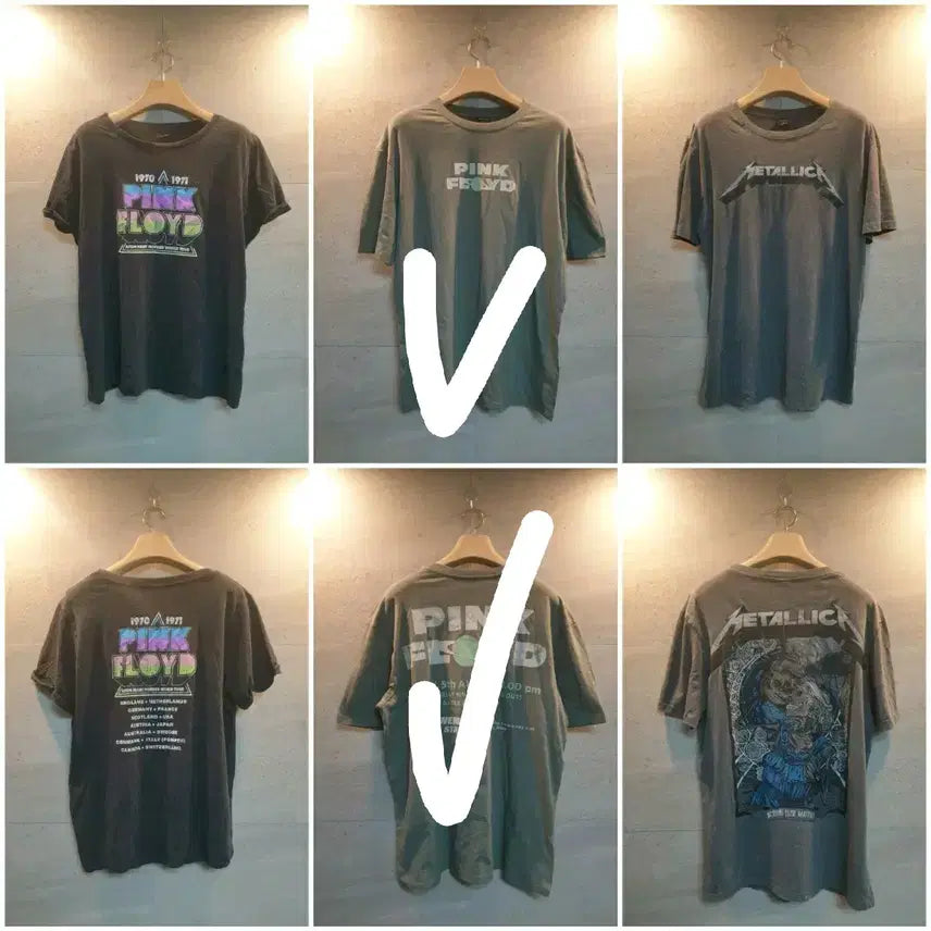 [BUNJANG] Pink Floyd Metallica Band T-Shirt / 핑크 플로이드, 메탈리카. 정품  밴드 티셔츠.