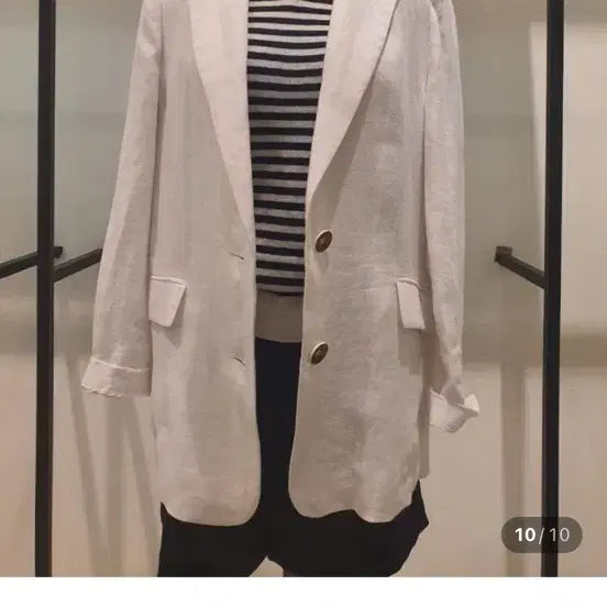 [BUNJANG] Nice Clab Linen Two-Button Jacket Size 55 / 나이스클랍 린넨 투버튼 자켓 55사이즈