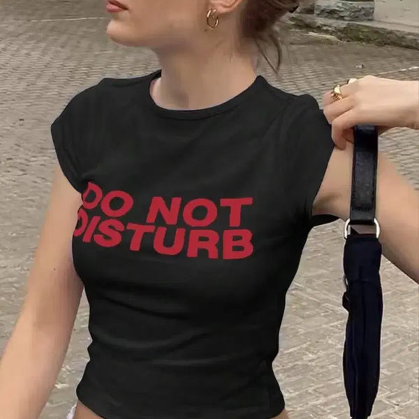[BUNJANG] Do Not Disturb Black T-Shirt / 두낫디스터브 반팔티