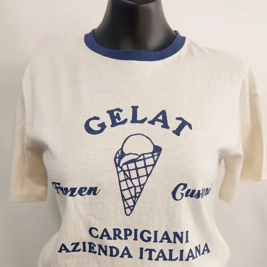 [BUNJANG] Ice Cream Crop T-Shirt (New) / 아이스크림크롭반팔티(새상품)