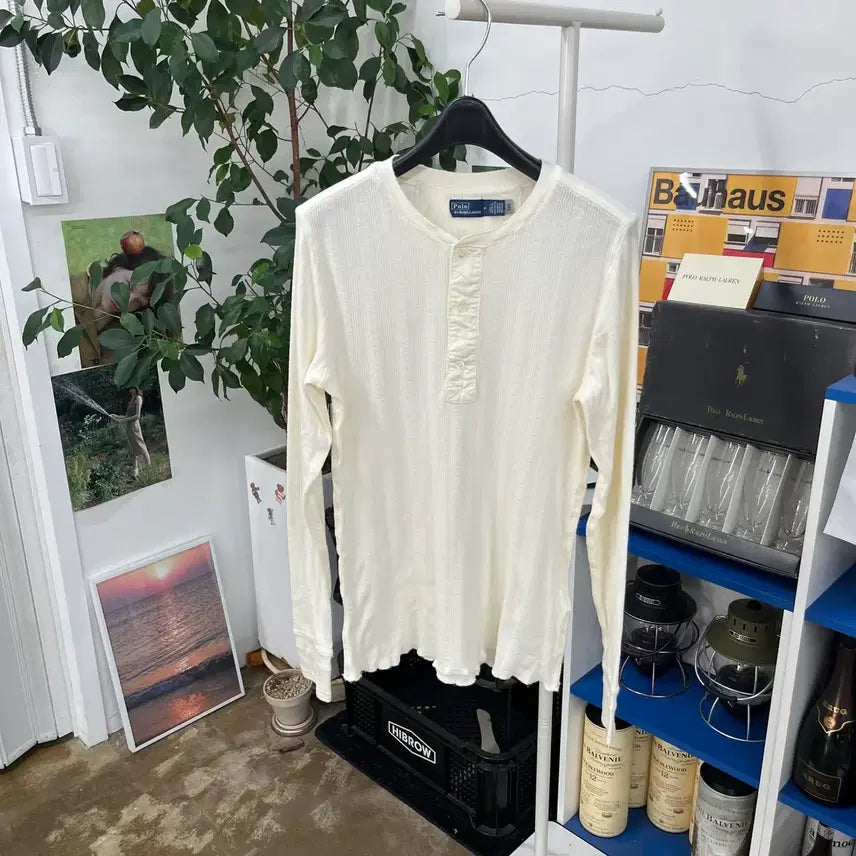 [BUNJANG] Polo Ralph Lauren Women's Henry Neck Blouse M / 폴로랄프로렌 우먼 헨리넥 블라우스 M