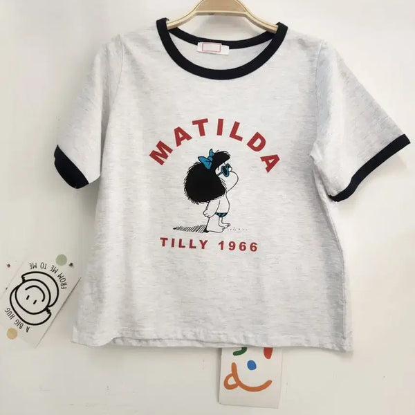 [BUNJANG] Matilda Crop Summer Short-Sleeve T-shirt / 마틸다크롭여름반팔티(새상품)