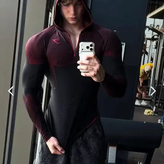 [BUNJANG] Gymshark Onyx 5.0 Hoodie Carmine Red L / 짐샤크 오닉스 5.0 후드 레드 L