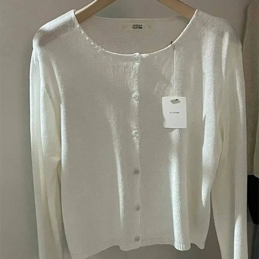 [BUNJANG] Flutter Like Linen Cardigan Ivory / 플러터 라이크 린넨 가디건 아이보리