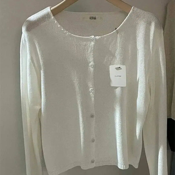 [BUNJANG] Flutter Like Linen Cardigan Ivory / 플러터 라이크 린넨 가디건 아이보리