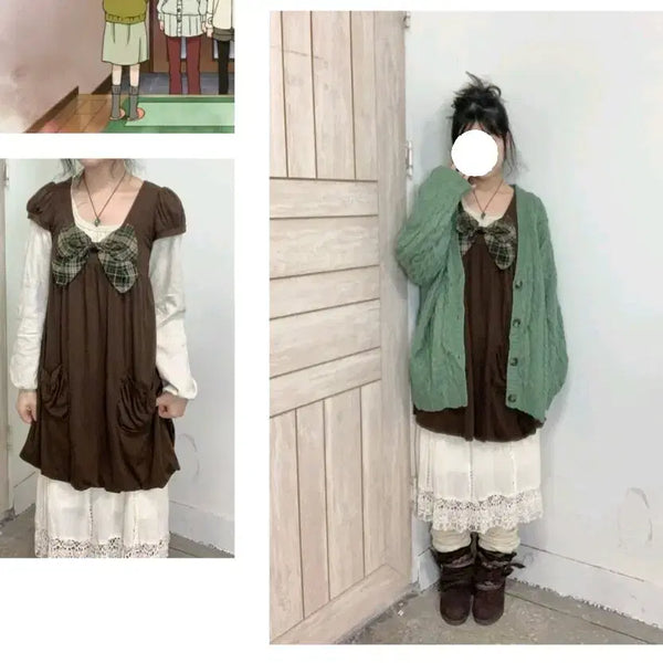 [BUNJANG] Vintage Japanese Coordi Set Mori Girl Style / 일본 빈티지 코디세트 지구네 지구샵 모리걸