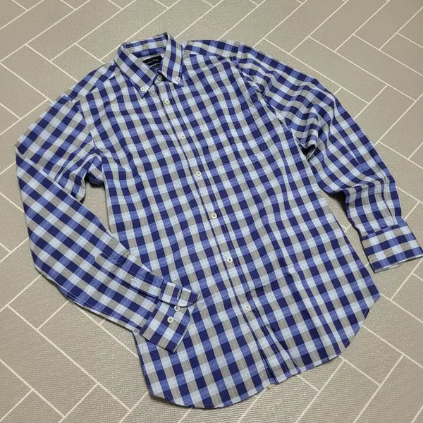 [BUNJANG] Massimo Dutti Cotton Gingham Summer Long Sleeve Check Shirt S / 마시모두띠 코튼 깅엄 여름 긴팔 체크 셔츠 S