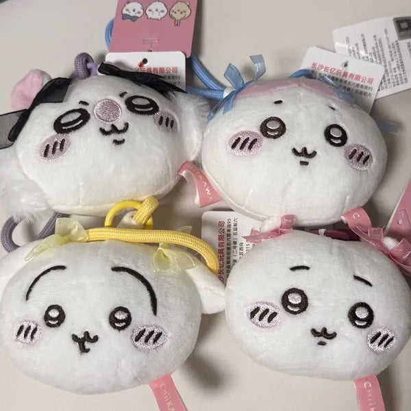 [BUNJANG] Chiikawa Balletcore Ribbon Face Keychain Set / 치이카와 발레코어 리본 얼굴 키링 4종 일괄