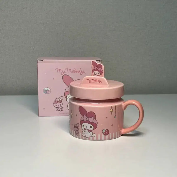 [BUNJANG] Sanrio My Melody Figure Lid Mug Cup with Phone Stand / 산리오 핸드폰거치 마이멜로디 머그컵