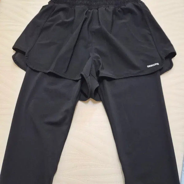 [BUNJANG] Skullpig 2-in-1 Black Shorts Leggings / 새상품 스컬피그 블랙  숏팬츠 레깅스