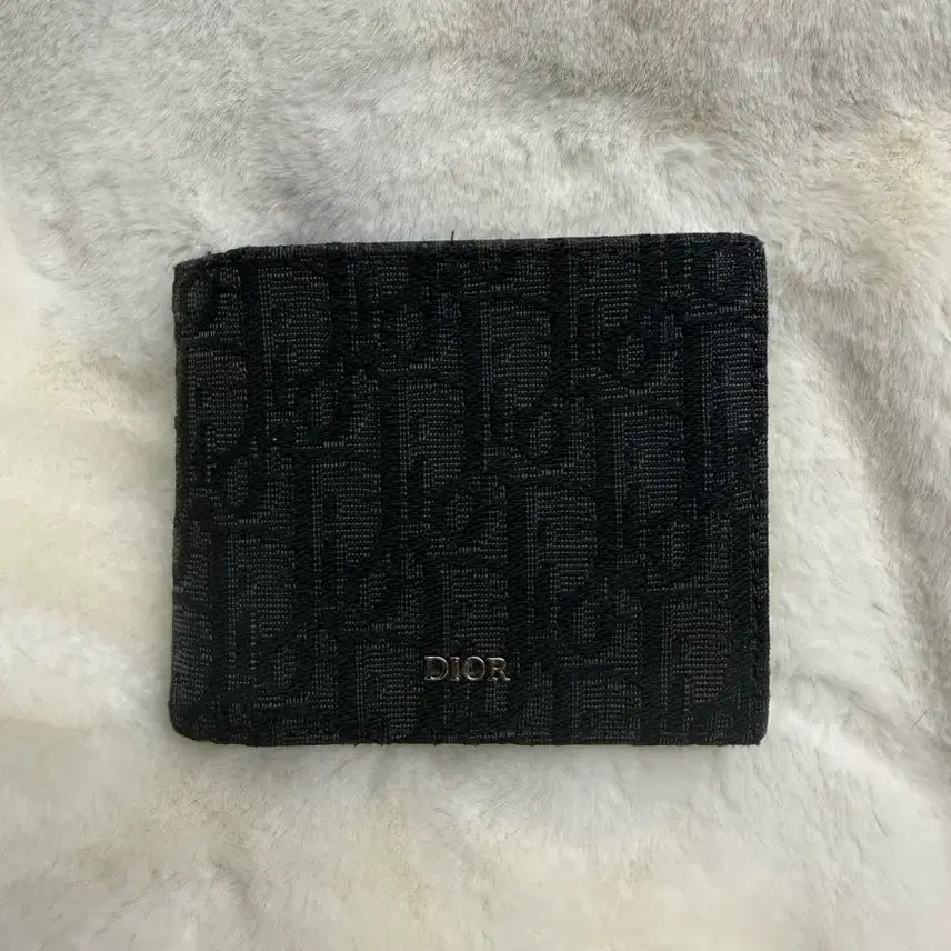 [BUNJANG] Dior Oblique Jacquard Black Bifold Wallet / 디올 오블리크 자카드 블랙 반지갑