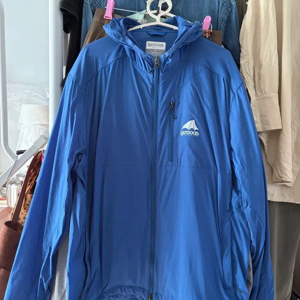 [BUNJANG] Outdoor Products Packable Windbreaker Jacket Large Blue / 아웃도어프로덕츠 패커블 바람막이 윈드 자켓 라지 블루