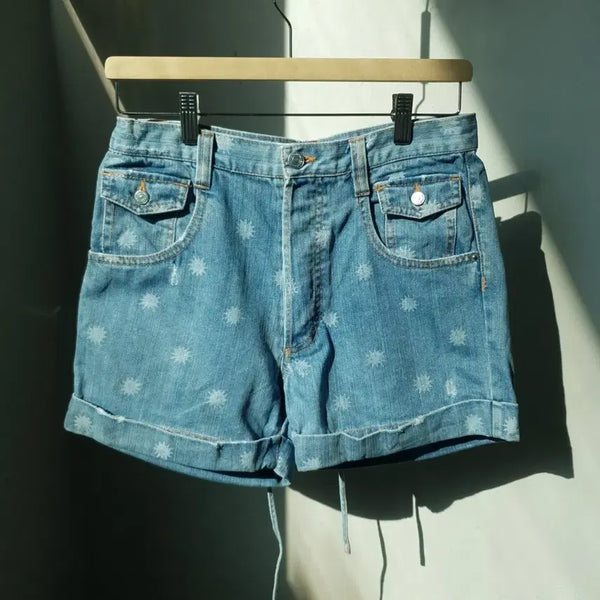 [BUNJANG] Sunao Kuwahara Corset Lace-up Denim Shorts / Sunao Kuwahara Corset Denim Shorts