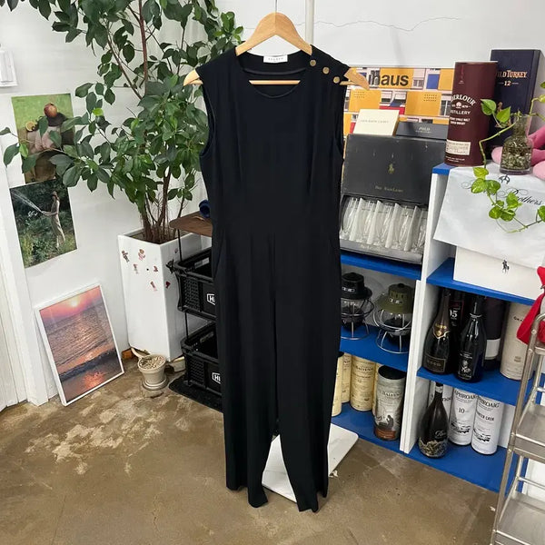 [BUNJANG] Sandro Sleeveless Viscose Jumpsuit Size 1 / 산드로 슬리브리스 비스코스 점프수트 1