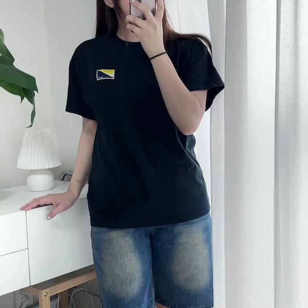 [BUNJANG] Nike Black Patch Logo Short Sleeve T-Shirt (M) / 나이키 블랙 패치로고 반팔티 [ M ]