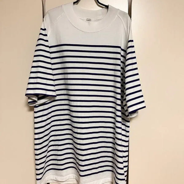 [BUNJANG] Studio Tombo y Striped Short Sleeve Dress - Size F / 스튜디오톰보이 스트라이프 원피스 F 상태 최상
