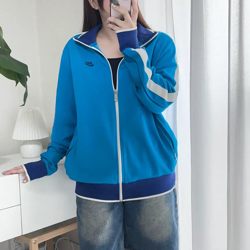 [BUNJANG] Nike Blue Stripe Futura Jersey (L) / 나이키 블루 띠줄 푸츄라 져지 [ L ]