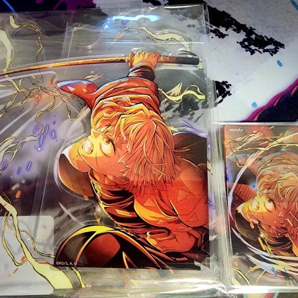 [BUNJANG] Demon Slayer: Kimetsu no Yaiba Aniplex Lottery Zenitsu B Prize & D Prize Acrylic Stand + Card (Sealed) / 최저가 미개봉) 귀멸의칼날 애니플렉스 쿠지 젠이츠 b상 d상 아크릴+카드