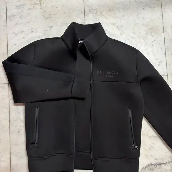 [BUNJANG] Palm Angels x TEAM WANG Neoprene Track Zip-Up Jacket Black / Palm Angels x TEAM WANG 네오프렌 트랙 집 업 자켓