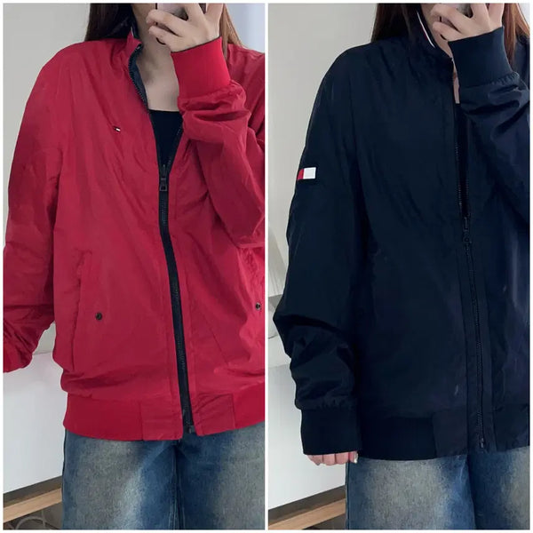[BUNJANG] Tommy Hilfiger Navy Red Reversible Windbreaker Jacket (L) / 타미 네이비 레드 리버시블 바막 [ L ]