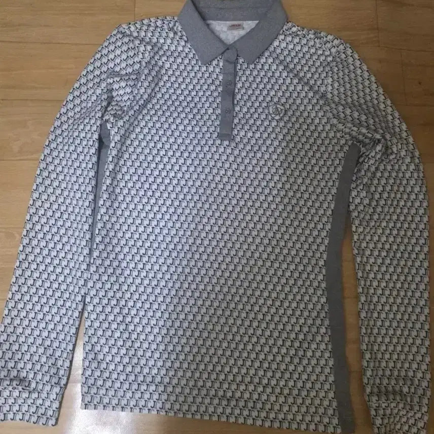 [BUNJANG] JOX All Over Logo Long Sleeve Polo Shirt / JOX 올오버 로고 긴팔 카라티. 90. ( 55. 상태좋아요