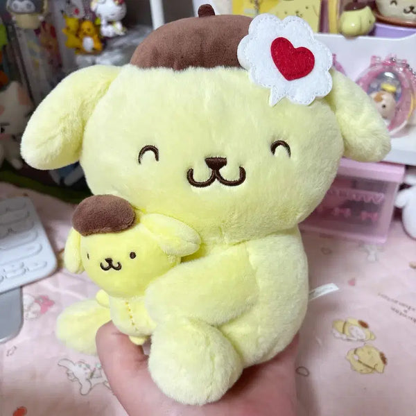 [BUNJANG] Sanrio Pompompurin I Love Me Plush / 산리오 폼폼푸린 아이러브미 인형 택x