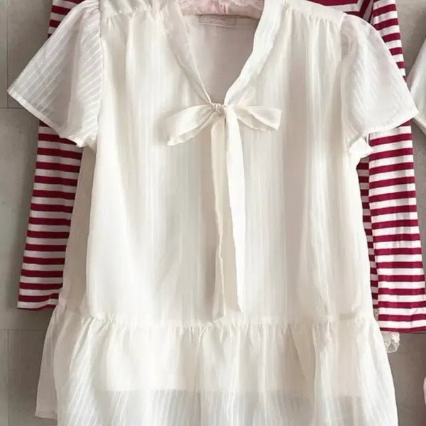 [BUNJANG] Vintage Japanese Ribbon Blouse / 일본빈티지 일브 리본 블라우스 페어리 모리걸