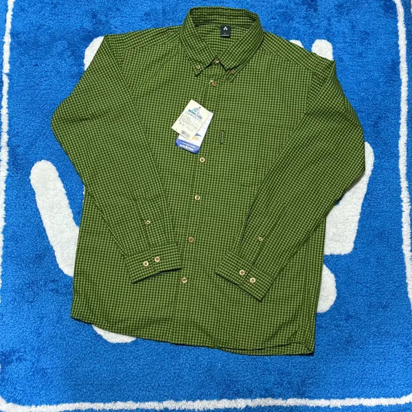 [BUNJANG] Montbell Men's Seersucker Check Pattern Shirt / Montbell 몽벨