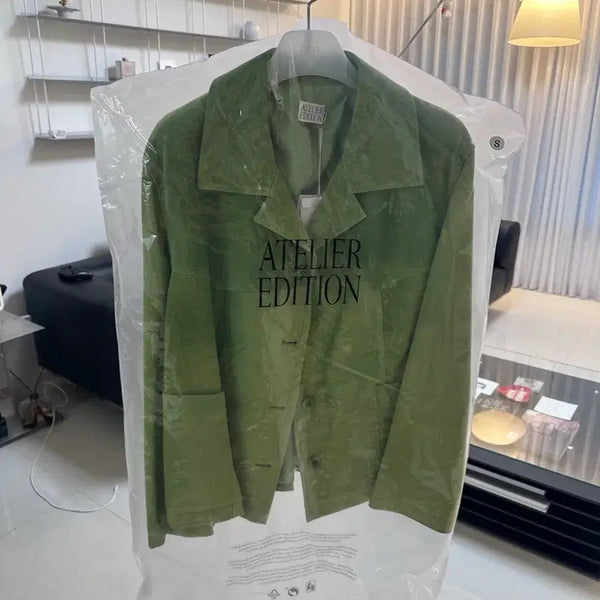 [BUNJANG] Atelier Edition Pig Suede Jacket (Green, Size S) / 아뜰리에에디션 피그 스웨이드 자켓 (그린)