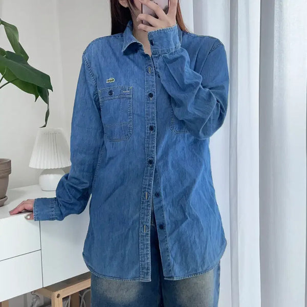 [BUNJANG] Lacoste Denim Shirt Size 40 / 라코스테 데님 셔츠 [ 40 ]
