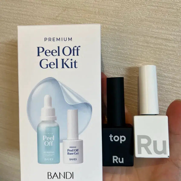 [BUNJANG] Bandi Premium Peel-off Base Gel + Remover Kit with Ay Ready Top Gel / 반디BANDI 프리미엄 필오프 베이스젤 + 리무버 키트 젤네일