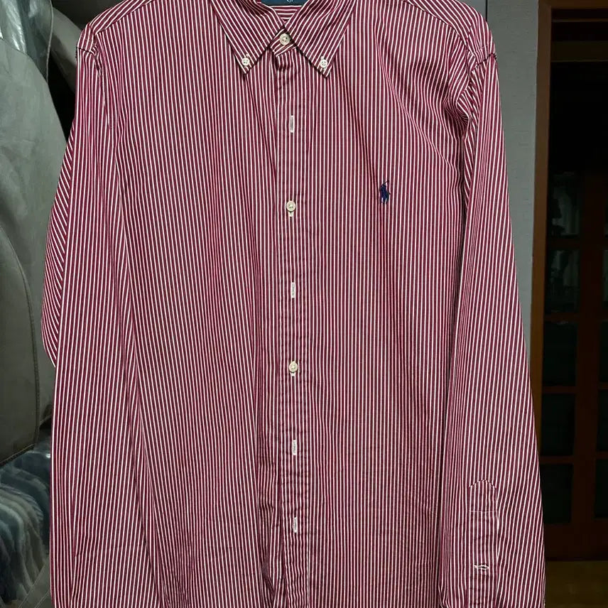 [BUNJANG] Polo Ralph Lauren Red Striped Shirt / 폴로랄프로렌 레드 스트라이프셔츠