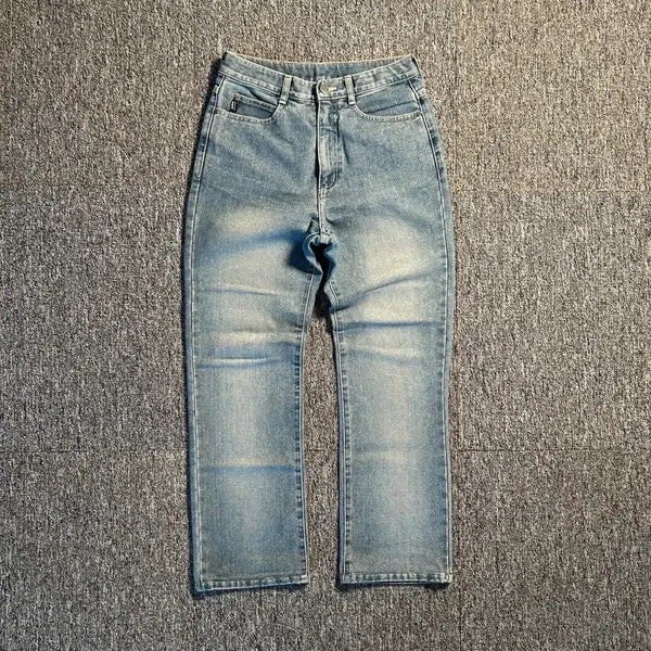 [BUNJANG] Lee Washed Patch Logo Denim Pants / LEE 워싱 패치로고 데님 팬츠