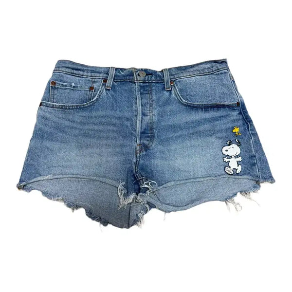 [BUNJANG] Levi's x Peanuts Collaboration Denim Shorts / 리바이스 스누피 콜라보 숏팬츠 반바지 w30