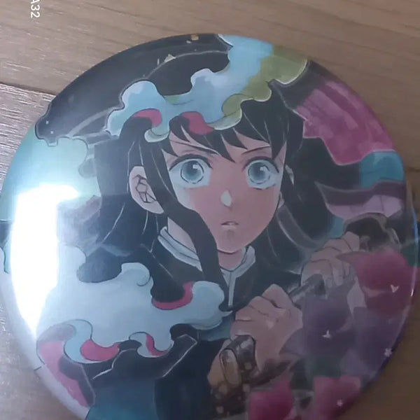 [BUNJANG] Demon Slayer Muichiro Tokito Original Art Badge / 귀멸의 칼날 굿즈 뱃지 무이치로 원화