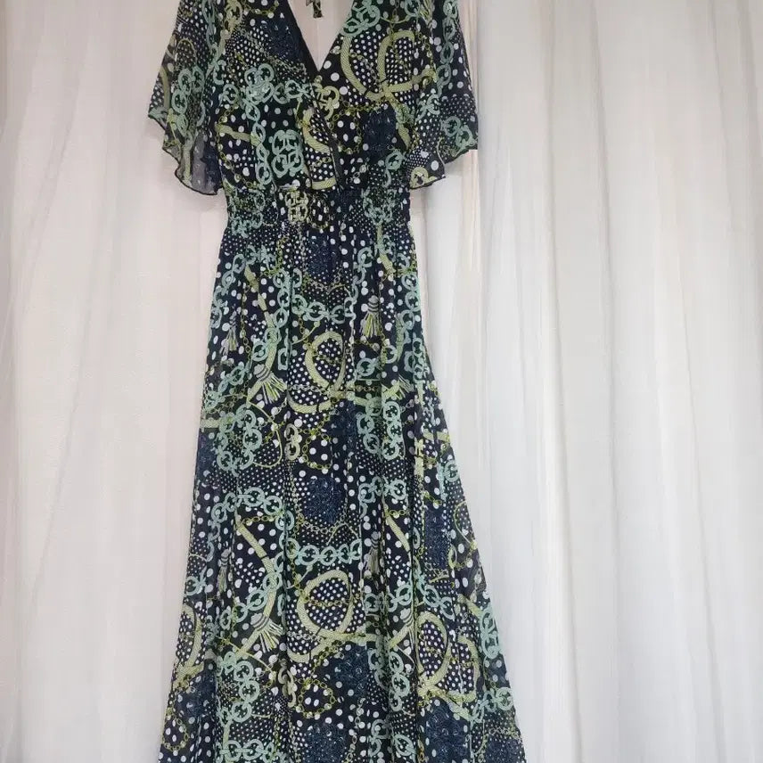 [BUNJANG] Rene & McCoy Chiffon Pattern Long Dress / 르니앤맥코이  원피스