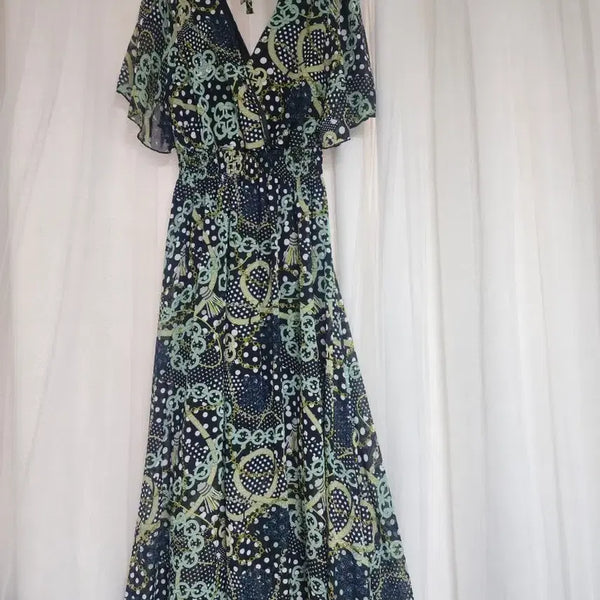 [BUNJANG] Rene & McCoy Chiffon Pattern Long Dress / 르니앤맥코이  원피스