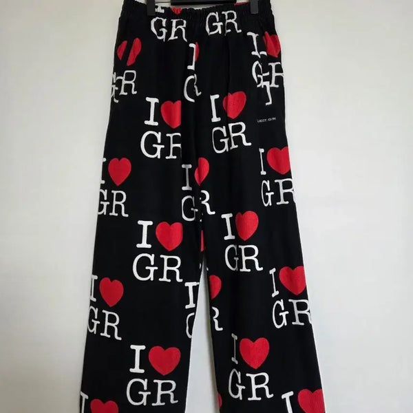 [BUNJANG] Project GR I LOVE GR Pattern Cotton Pants / 프로젝트gr 아이러브GR 바지