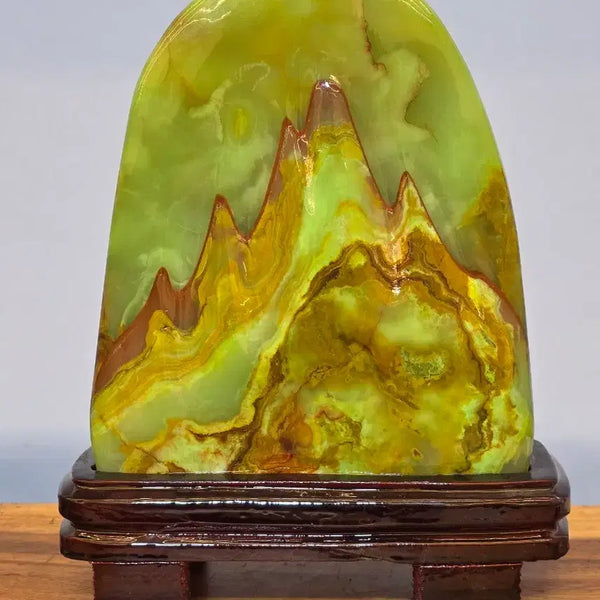 [BUNJANG] Beautiful Landscape Stone - Jade Processed Scholar Rock / 26070204 산맥이 아름다운 산수경 옥 가공 수석 팝니다