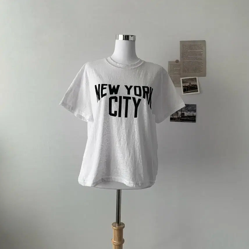 [BUNJANG] New York City Lettering Oversized Short Sleeve T-Shirt / 뉴욕시티 레터링 오버핏 반팔 티셔츠 (새상품)