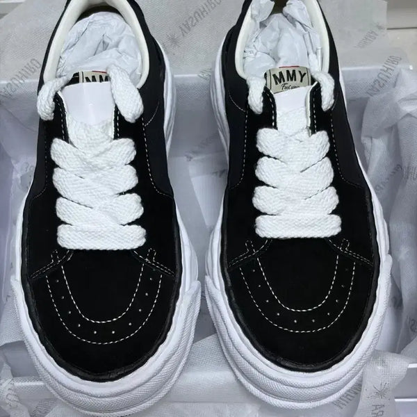 [BUNJANG] Maison Mihara Yasuhiro Eric Mix Material Low Top Sneakers Black EU41 / 미하라 야스히로 에릭 믹스 머티리얼 스니커즈 EU41사이즈 판매