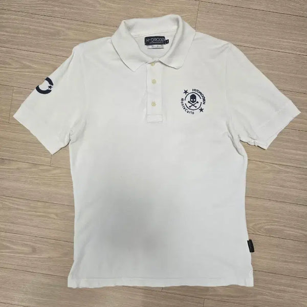 [BUNJANG] Hydrogen Monte Carlo White Short Sleeve Polo Shirt (Size S) / 하이드로겐 몬테카를로 화이트 반팔 카라티