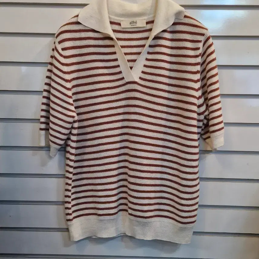 [BUNJANG] Ate Striped Polo Knit / 아테 단가라 폴로 니트