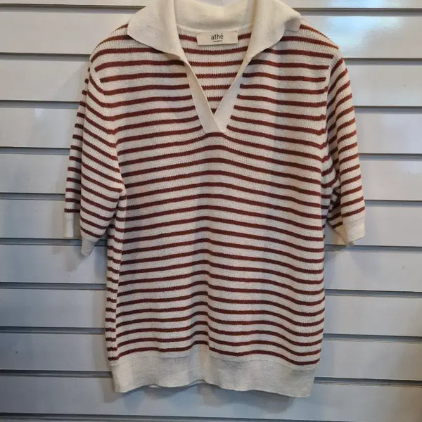 [BUNJANG] Ate Striped Polo Knit / 아테 단가라 폴로 니트