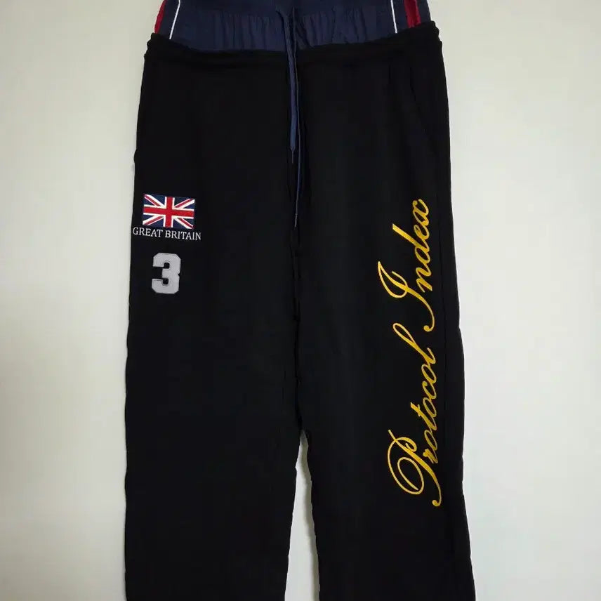 [BUNJANG] Protocol Index Layered Sweatpants Black / 프로토콜 인덱스 3 레이어드 스웨트팬츠 블랙