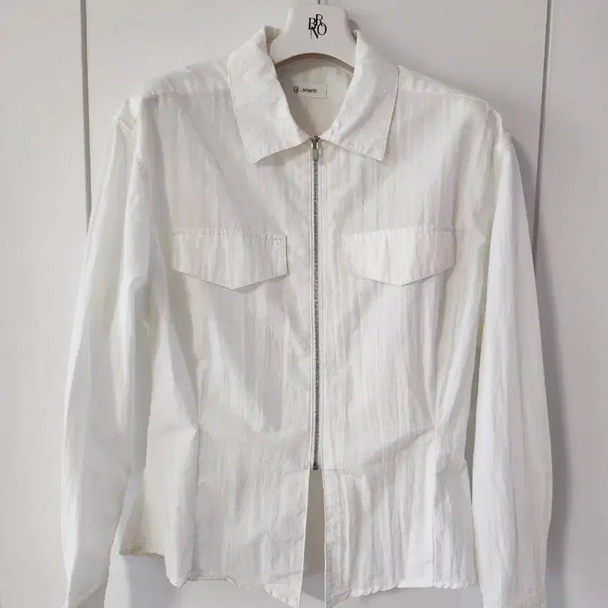 [BUNJANG] Lamerei Ivory Zip-Up Shirt / 라메레이 아이보리 집업셔츠