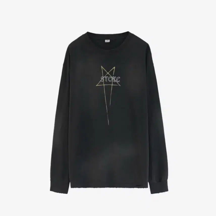 [BUNJANG] Politeru Graphic Long Sleeve Doodle Star Charcoal / 3) 폴리테루 그래픽 롱슬리브 두들 스타 차콜