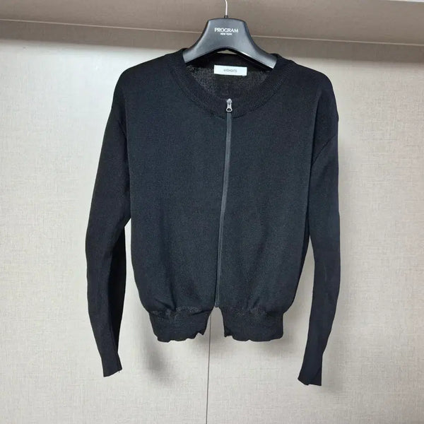 [BUNJANG] Amomento Black Summer Slim Cardigan Zip-Up / 0)아모멘토 집업 썸머 블랙 슬림 가디건